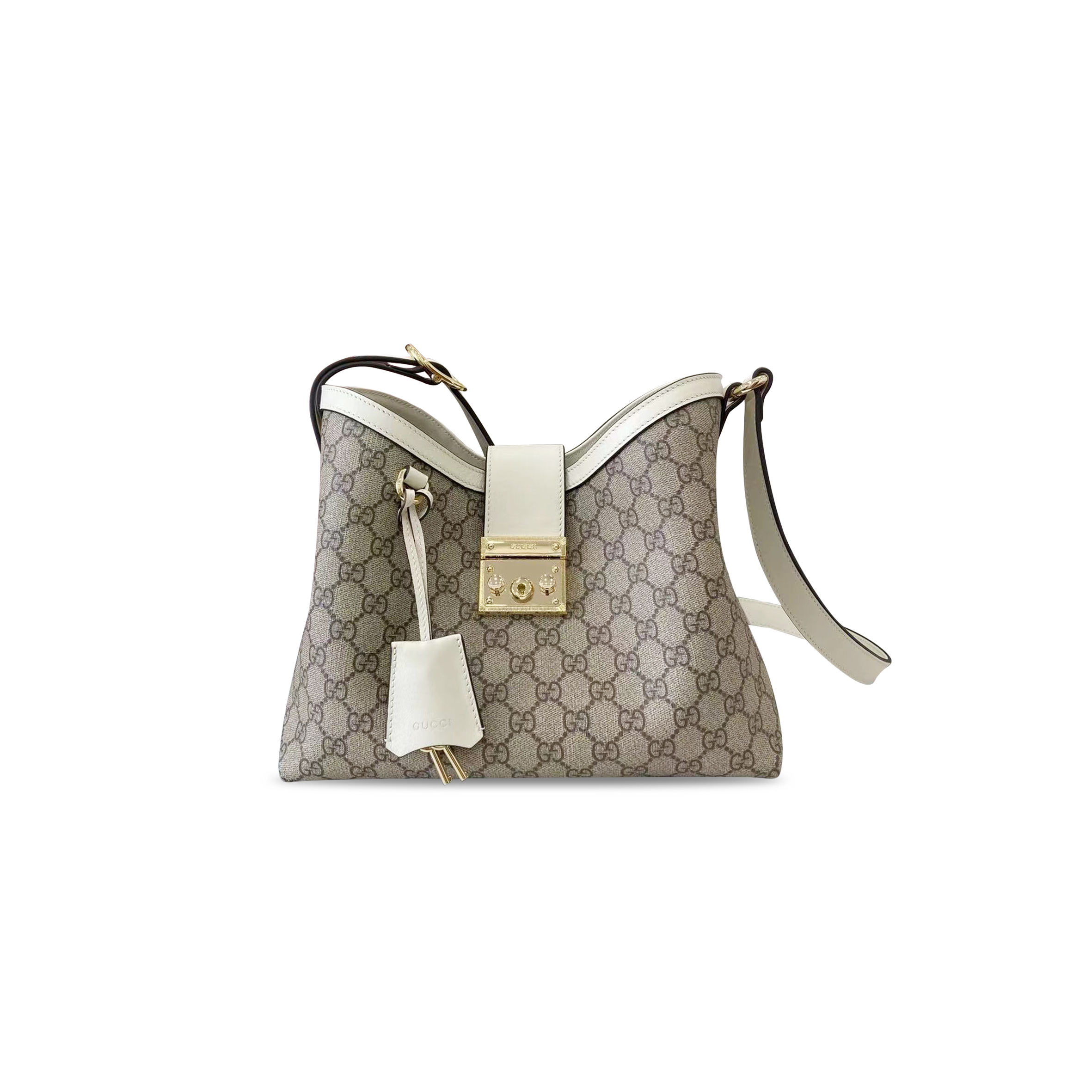 G*u*i padlock fabric medium shoulder bag ‎839021 (29*23.5*15.5cm)